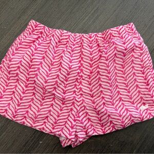 Girls Vineyard Vines Pink and White whale tale Shorts